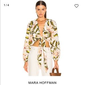 Mara Hoffman floral tie top